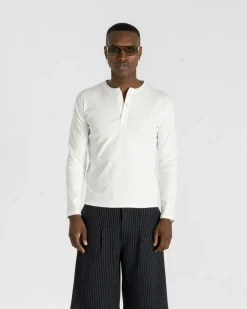 Henley Long Sleeve White