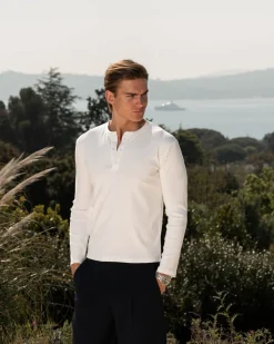 Henley Long Sleeve White