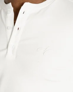Henley Long Sleeve White