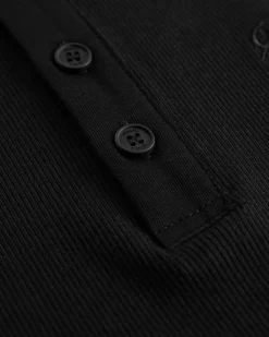 Henley Short Sleeve Black