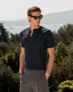 Henley Short Sleeve Navy
