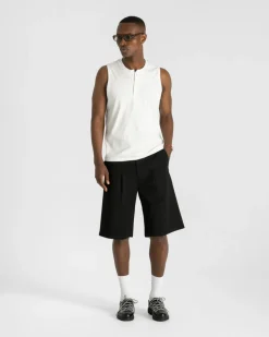 Henley Tank Top White