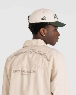 Hør Jakke Beige