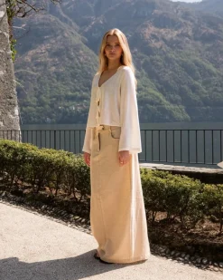 Hør Nederdel Beige