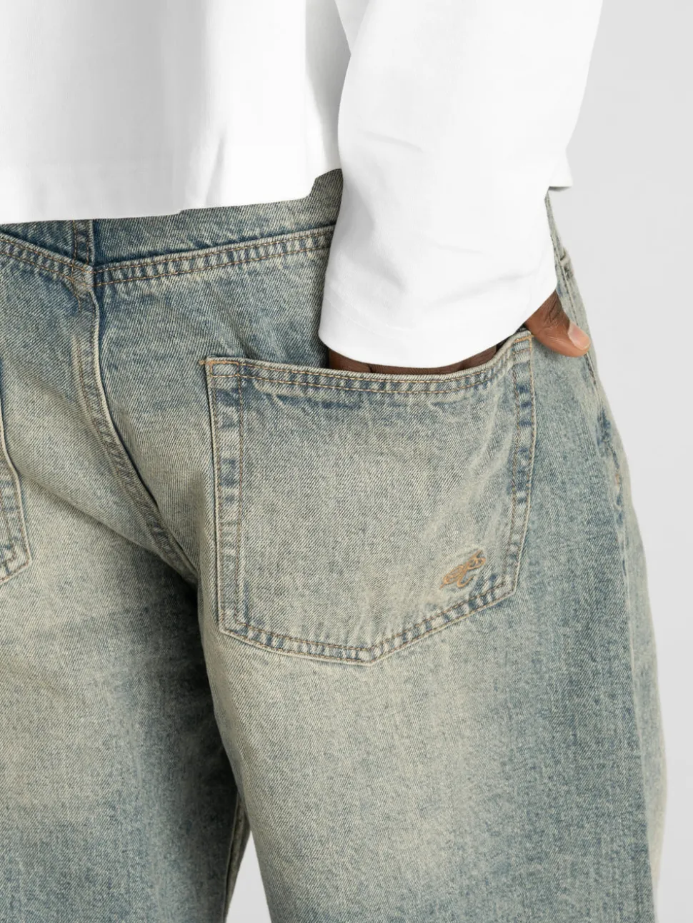 Jorts Light Blue Vintage Wash