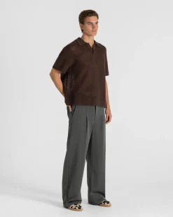 Knitted Polo Brown
