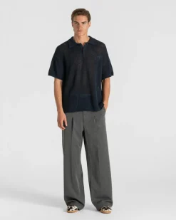 Knitted Polo Navy