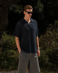 Knitted Polo Navy