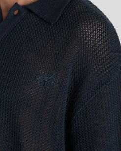 Knitted Polo Navy