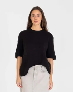 Knitted t-shirt Black
