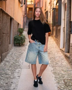 Knitted t-shirt Black
