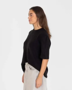 Knitted t-shirt Black