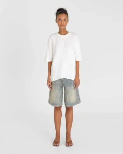 Knitted t-shirt White