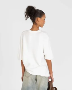 Knitted t-shirt White