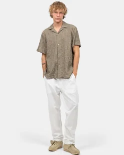 Kortærmet Jacquard Skjorte Army
