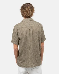 Kortærmet Jacquard Skjorte Army