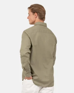 Langærmet Hørskjorte Army
