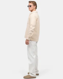 Langærmet Hørskjorte Beige