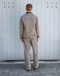 Monogram Denim Jacket Washed Grey