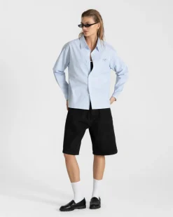 Oxford Longsleeve Shirt Blue Striped Dame