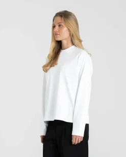 Raglan Longsleeve T-shirt White dame
