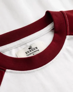 Raglan Longsleeve T-shirt White/Bordeaux