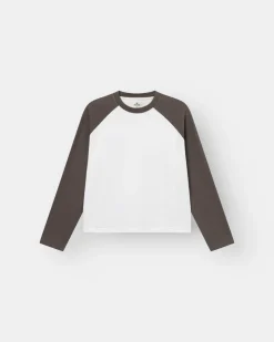 Raglan Longsleeve T-shirt White/Grey