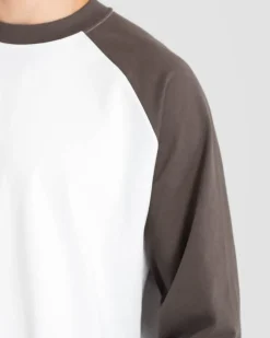 Raglan Longsleeve T-shirt White/Grey