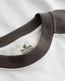 Raglan Longsleeve T-shirt White/Grey dame