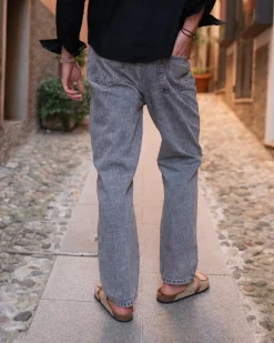 Regular Denim Jeans Washed Grey