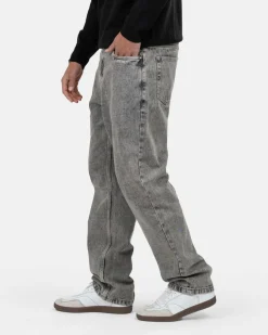 Regular Denim Jeans Washed Grey