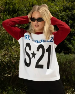 St. Tropez Raglan Longsleeve Bordeaux Dame
