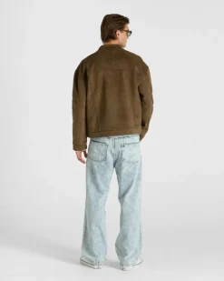 Suede Jacket Moss Green