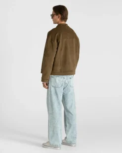 Suede Jacket Moss Green