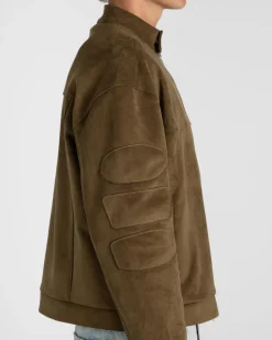 Suede Jacket Moss Green