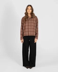 Ternet Flannel shirt bordeaux