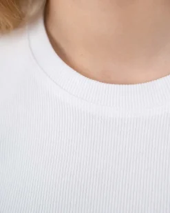 T-shirt With Fitted Sleeves White