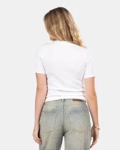 T-shirt With Fitted Sleeves White